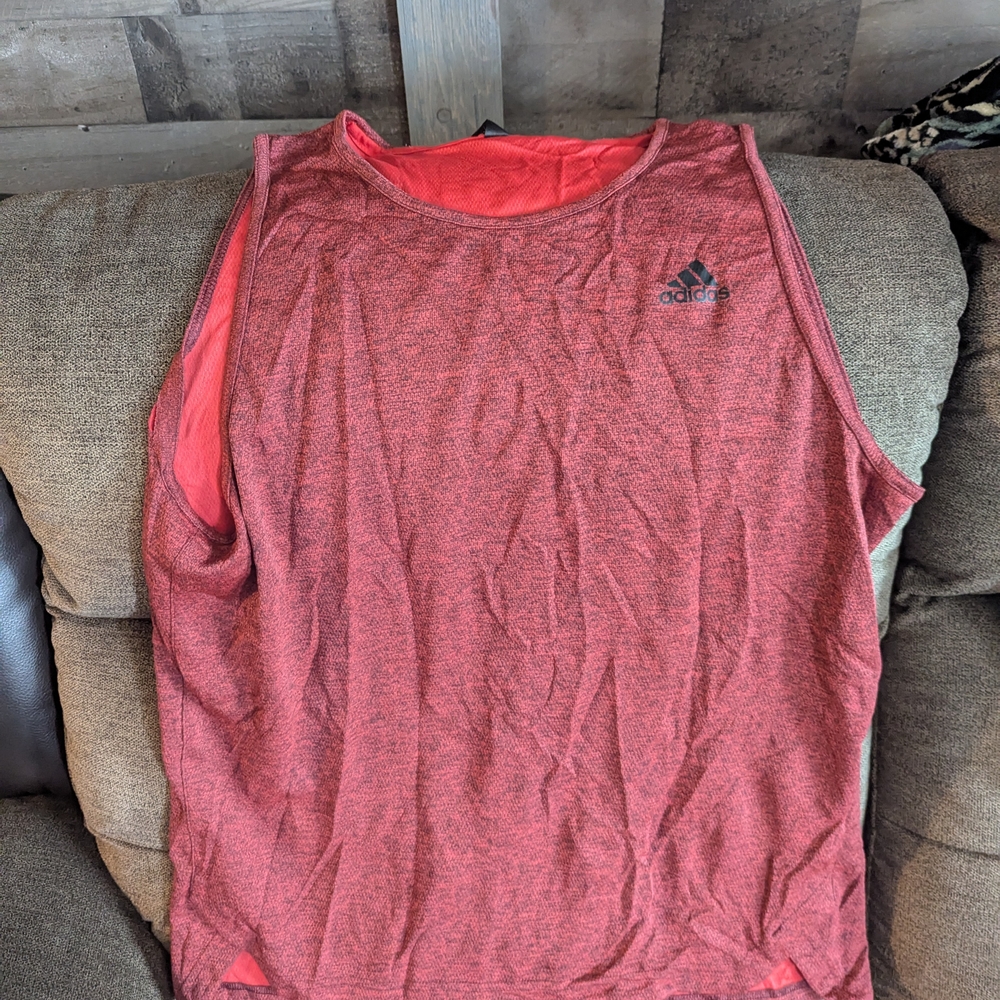 Adidas Red Sleeveless Athletic Top
